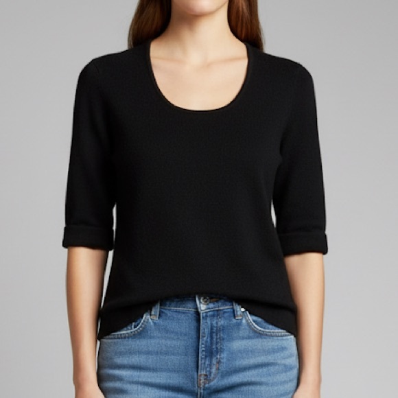 Ralph Lauren Tops - Lauren by Ralph Lauren Cashmere Short-Sleeve Sweater in black size L